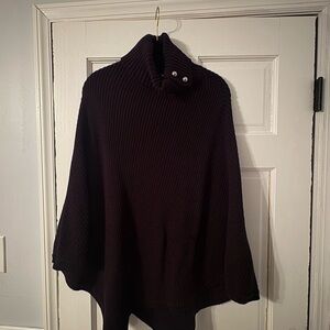 Michael Kors Black Knit Poncho